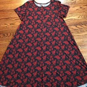 Medium LuLaRoe Carly worn 1x Roses 🌹